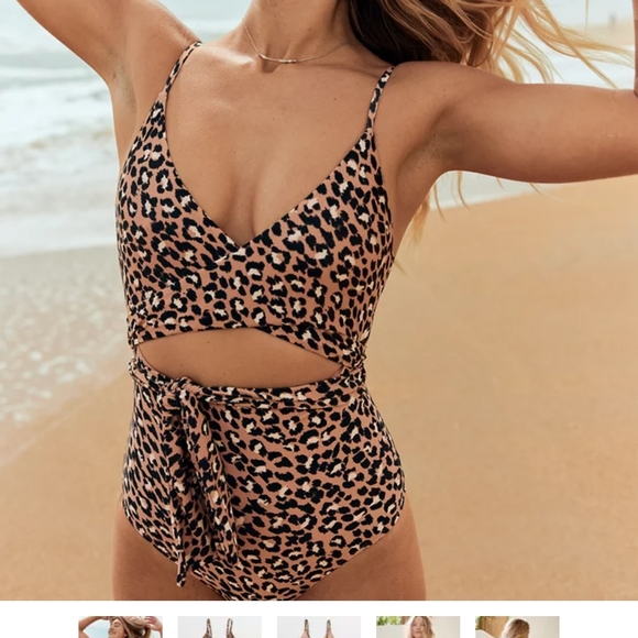 aerie Other - Aerie Full Coverage One-Piece Swimsuit - Brown